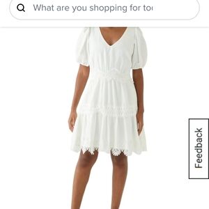 Signature Robbie Bee Elegant White Lace Dress Size Large
